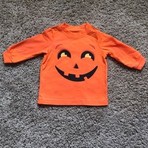 Carter's baby orange Halloween jack-o-lantern tee